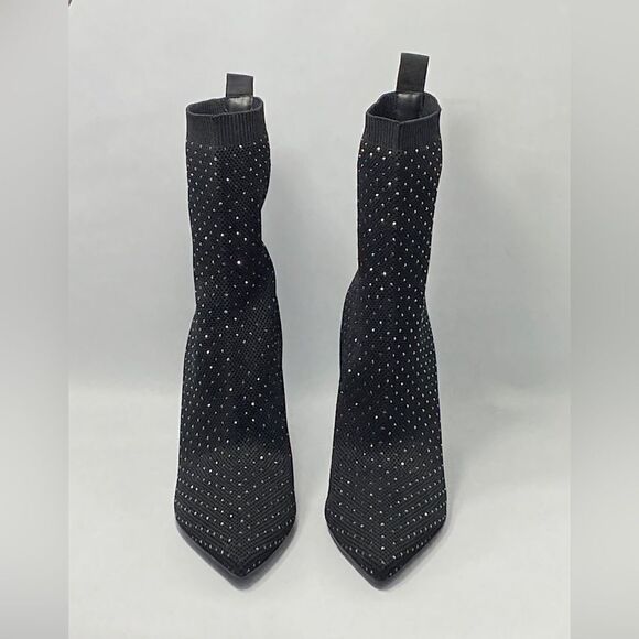 Balmain Skye Knit Crystal Ankle Boots size 40 - Picture 4 of 13